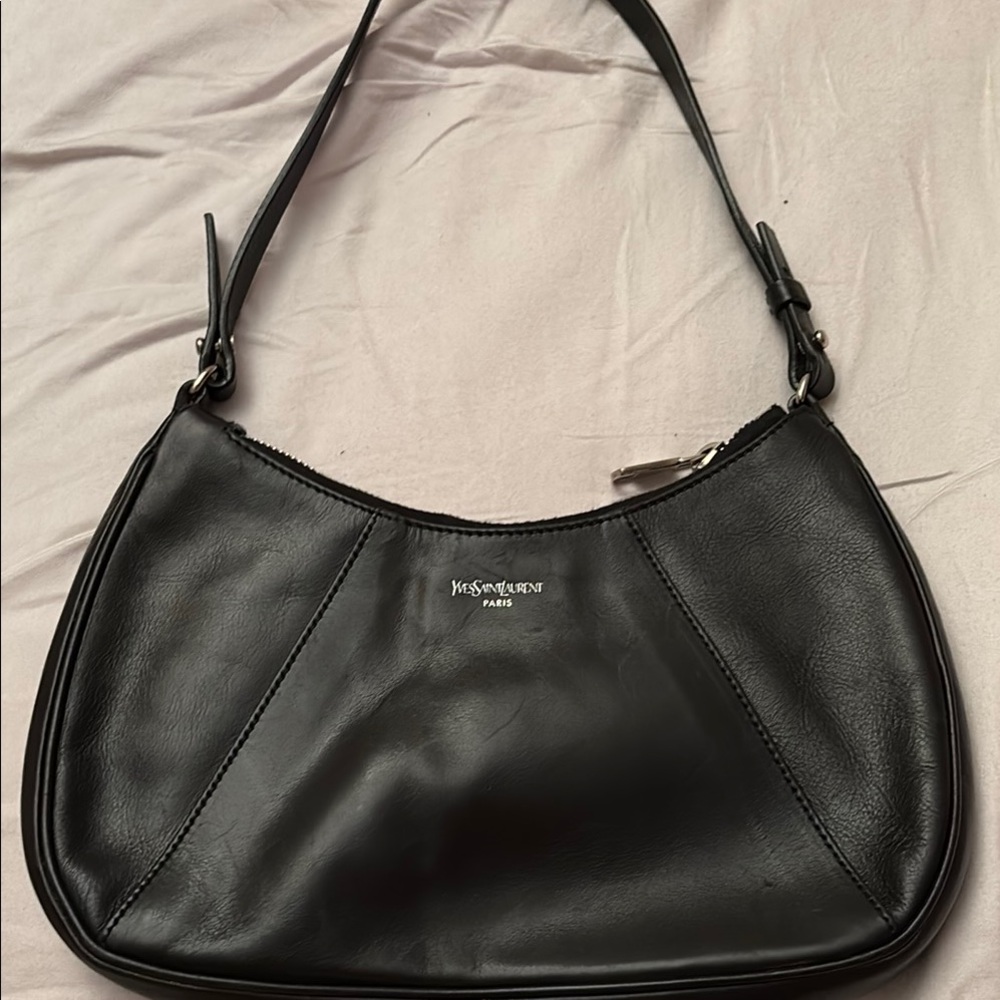 YSL Sleek Black Shoulder leather  Bag